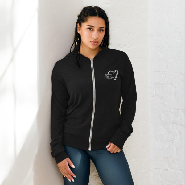 Friendship Heart Gallery & Studio Logo - Unisex zip hoodie - Image 3